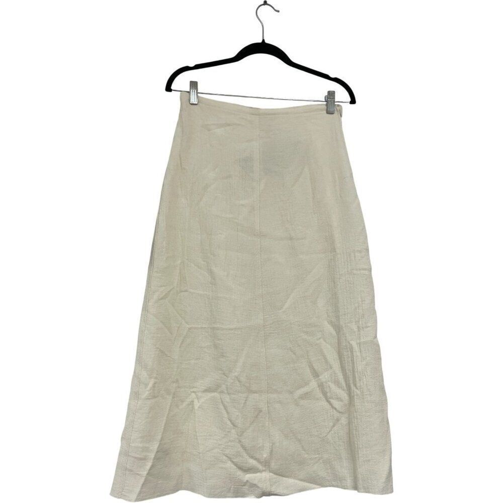 Massimo Dutti Womens Skirt EU 36 US 4 Ivory ecru Midi Wool Blend 5281/281 NWT